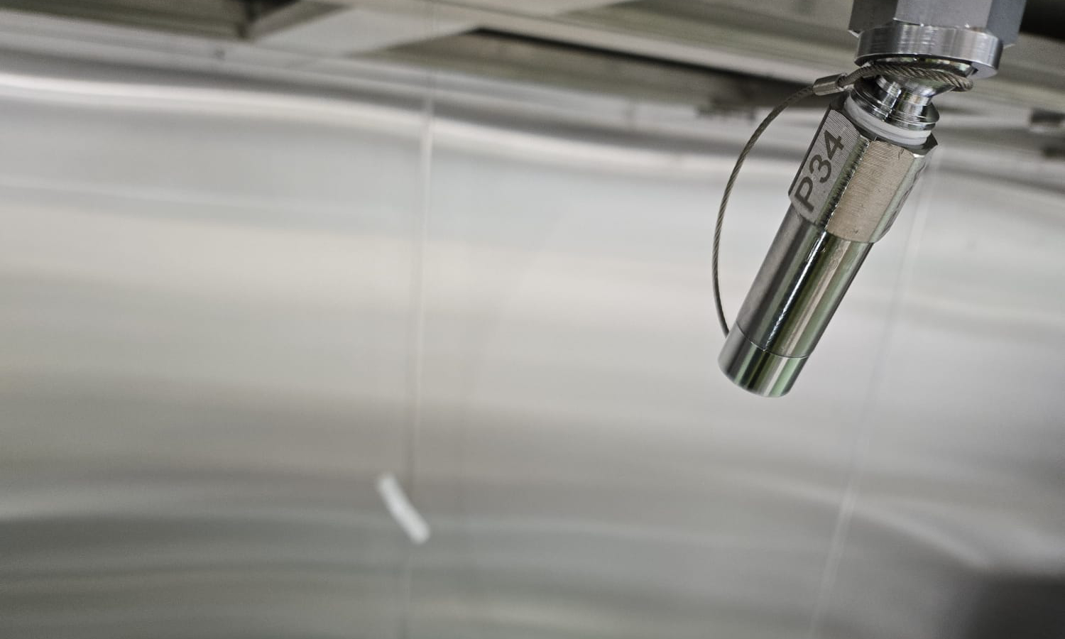 View from an Ansul Piranha nozzle installed in ventilated ceiling